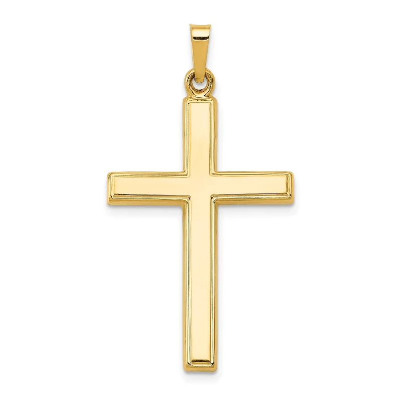 14KT Yellow Gold 36X19MM Cross Pendant. Chain Not Included