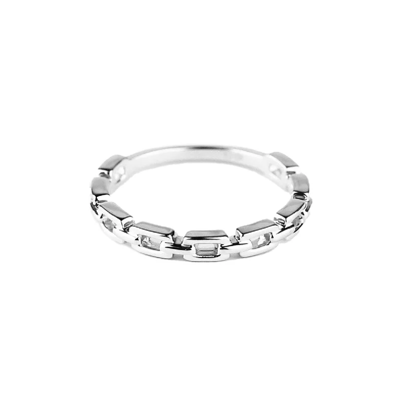 CHAIN LINK RING | SILVER