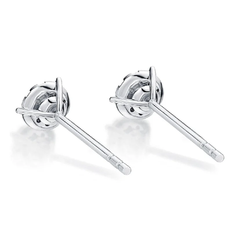 18K White Gold Diamond Bouquet Studs