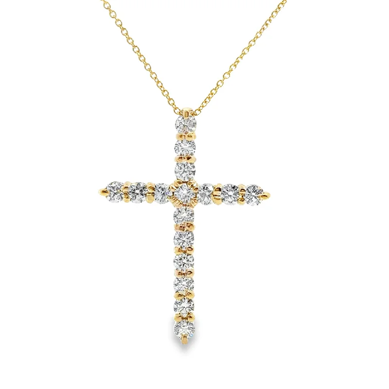 Forevermark 1.62 Cttw. Yellow Gold Diamond Cross Pendant