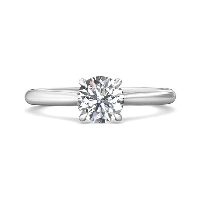 Platinum Solitaire Mounting with Round Diamond Engagement Ring