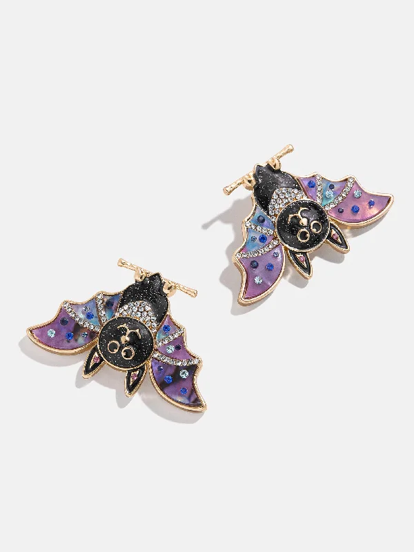 Just Winging It Earrings - Purple