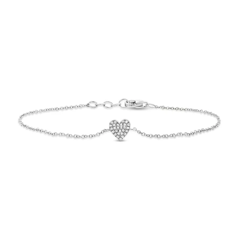 Mini Pave Heart Bracelet