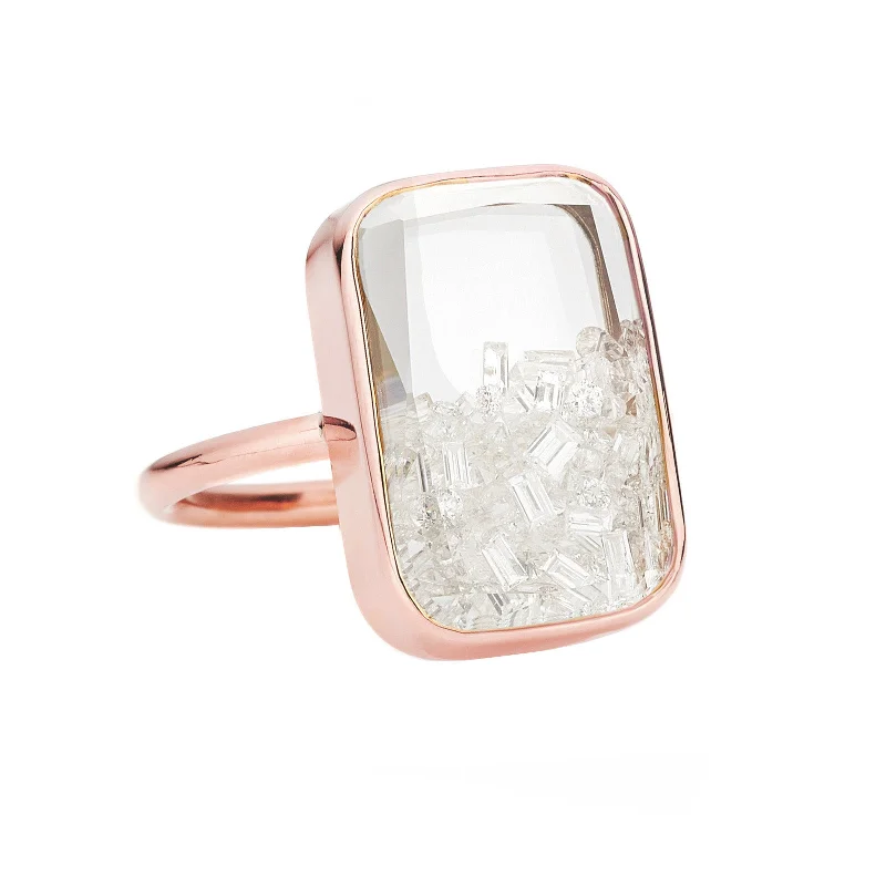 Ten Fourteen Shaker Ring - Rose Gold