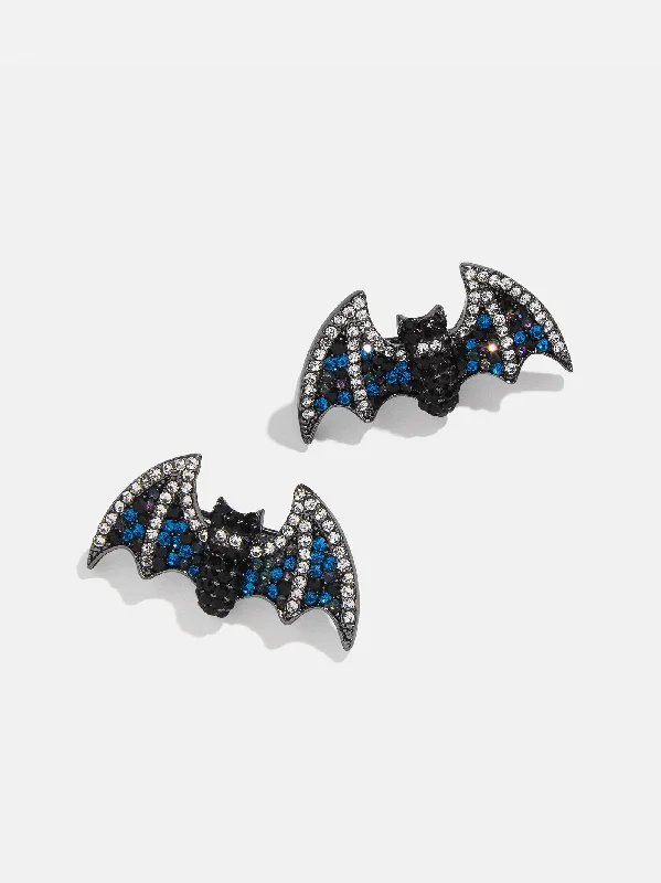 Pavé Bat Crawler Earrings - Black