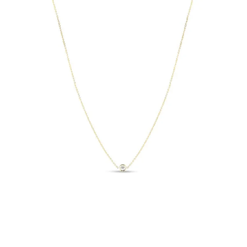 Roberto Coin Diamonds by the Inch Single Diamond Bezel Chain Necklace