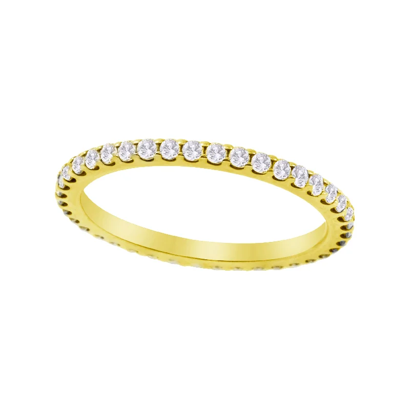 Shared Prong Round Diamond Eternity Wedding Band 1.5