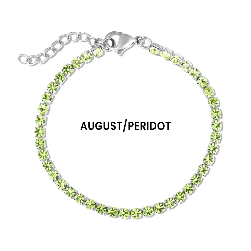 Stainless Steel Birthstone Tennis Bracelet / TBR0007