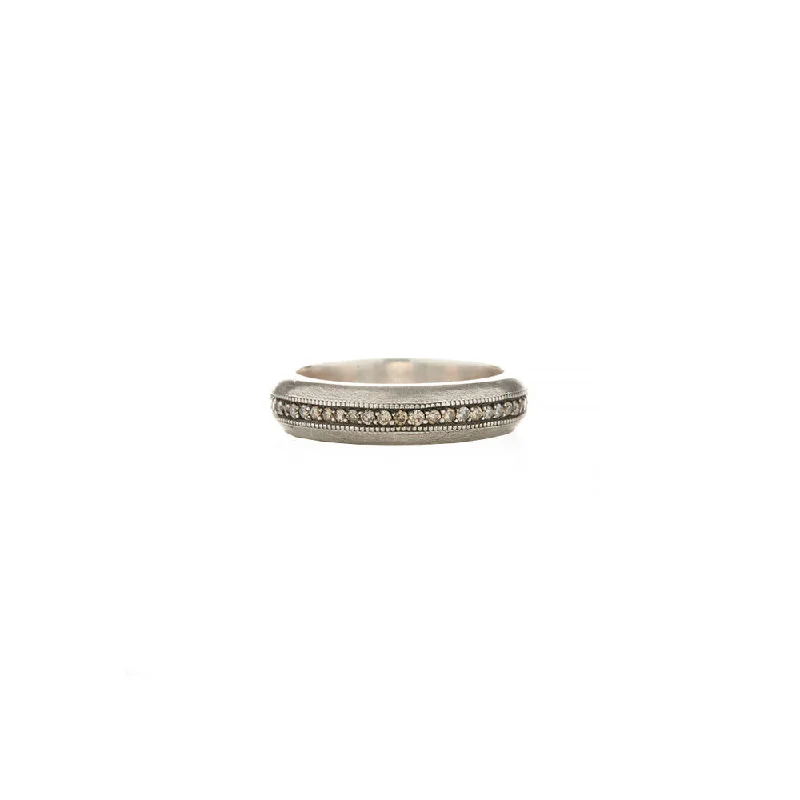 Sterling Silver Champagne Diamond ring