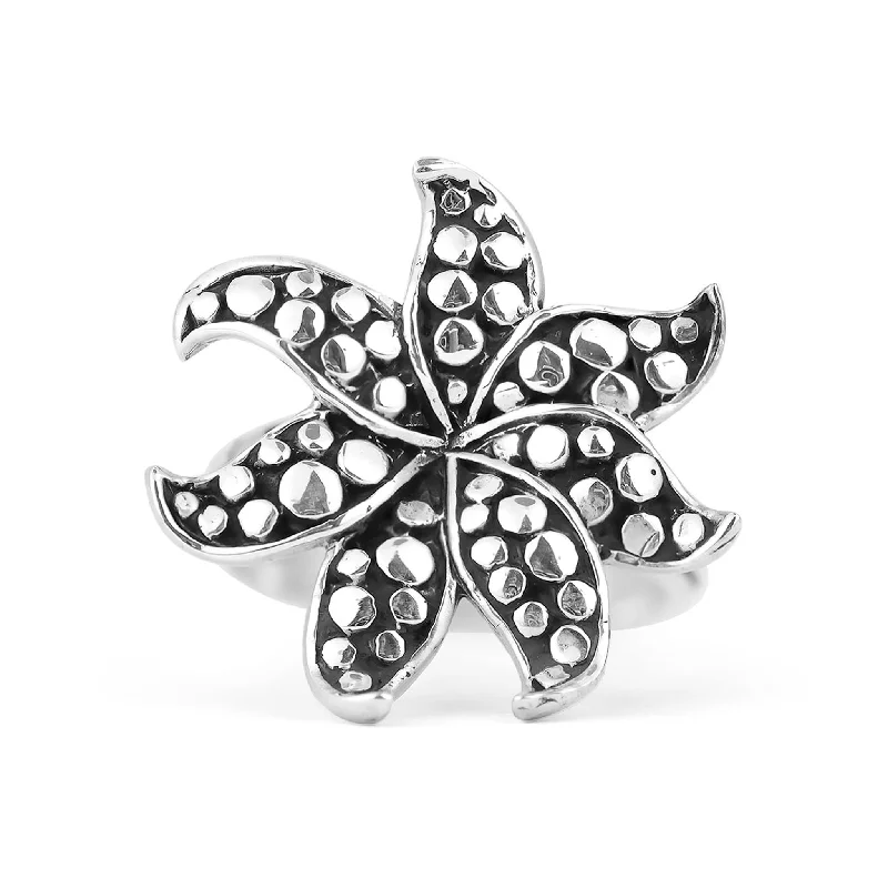 Sterling Silver Flower Ring / SSR0113