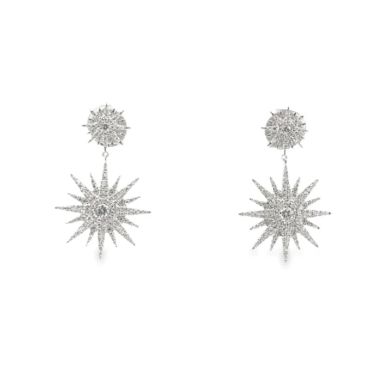 White Gold Diamond Fashion Earrings