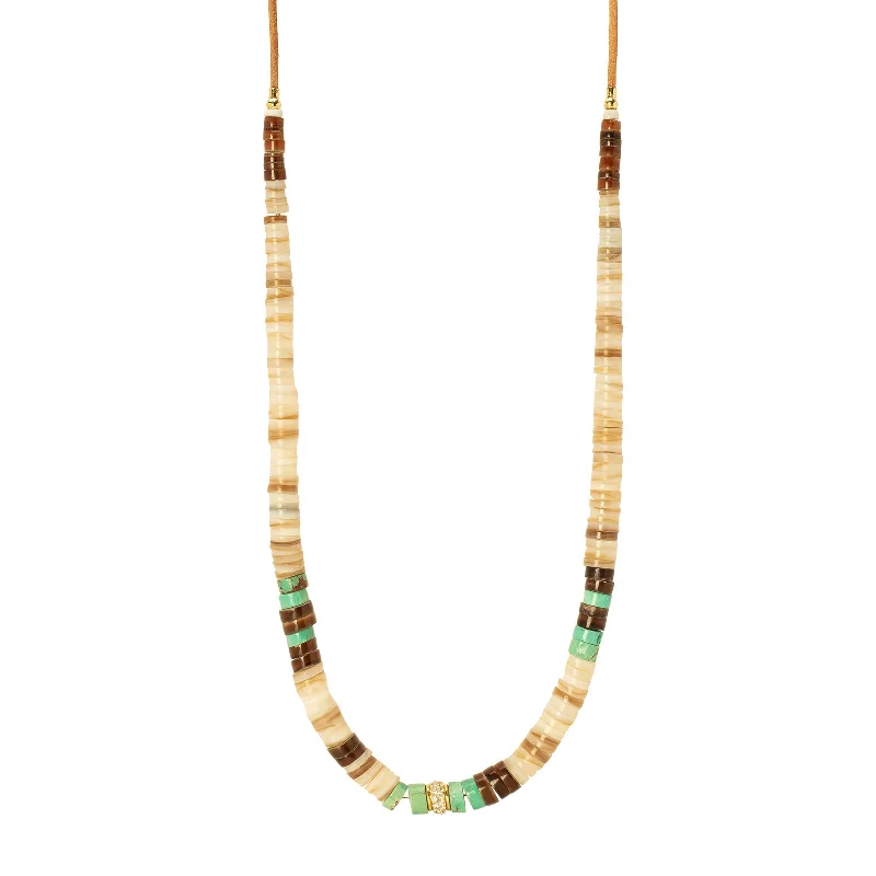 Heishi Beaded Necklace - Diamond