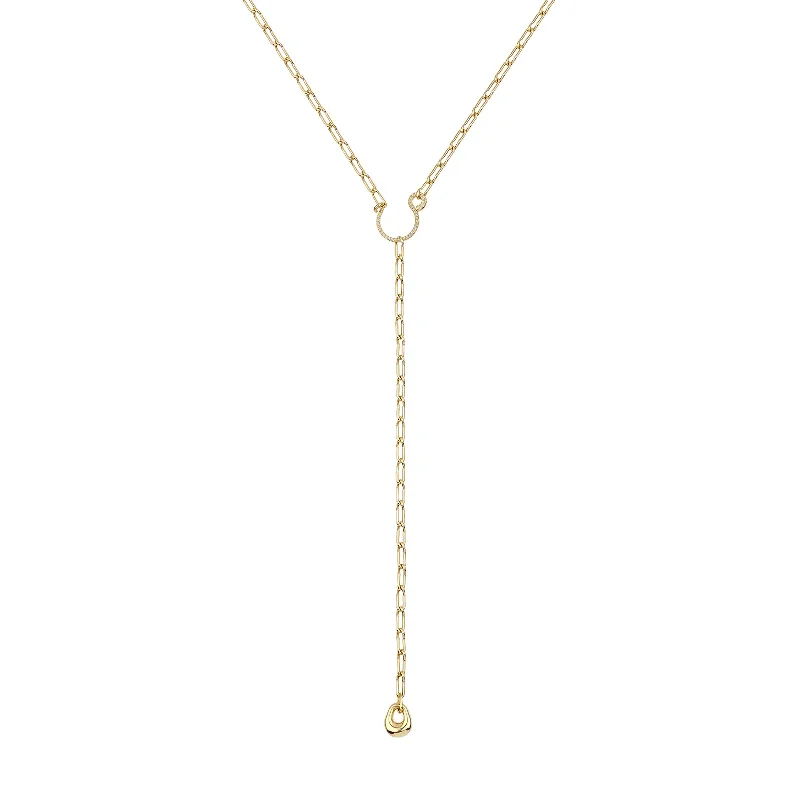 Stellar Diamond Lariat Necklace