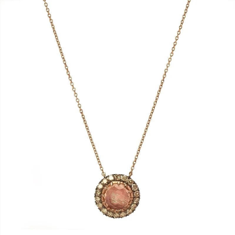 Caprice Round Solitaire Necklace - Ballet