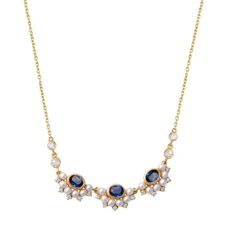 Kyoto Large Necklace - Sapphire