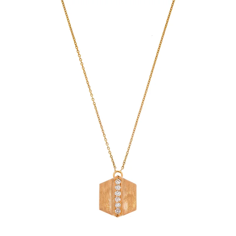 Maya Diamond Necklace - Rose Gold