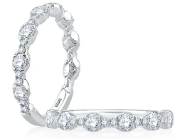 A. JAFFE Half Anniversary Diamond Wedding Ring in 14K White Gold (0.73ctw)