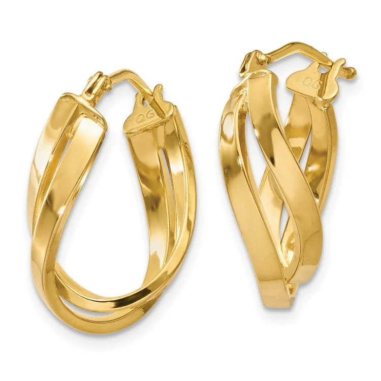 14k Twisted Hoop Earrings