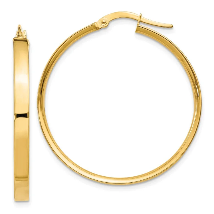 14K 3mm XL Hoop Earrings