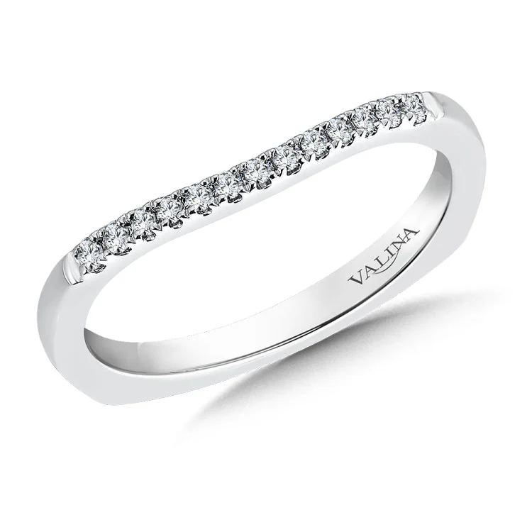 True fit matching diamond wedding band and a beautiful reminder of that special day for years to come.