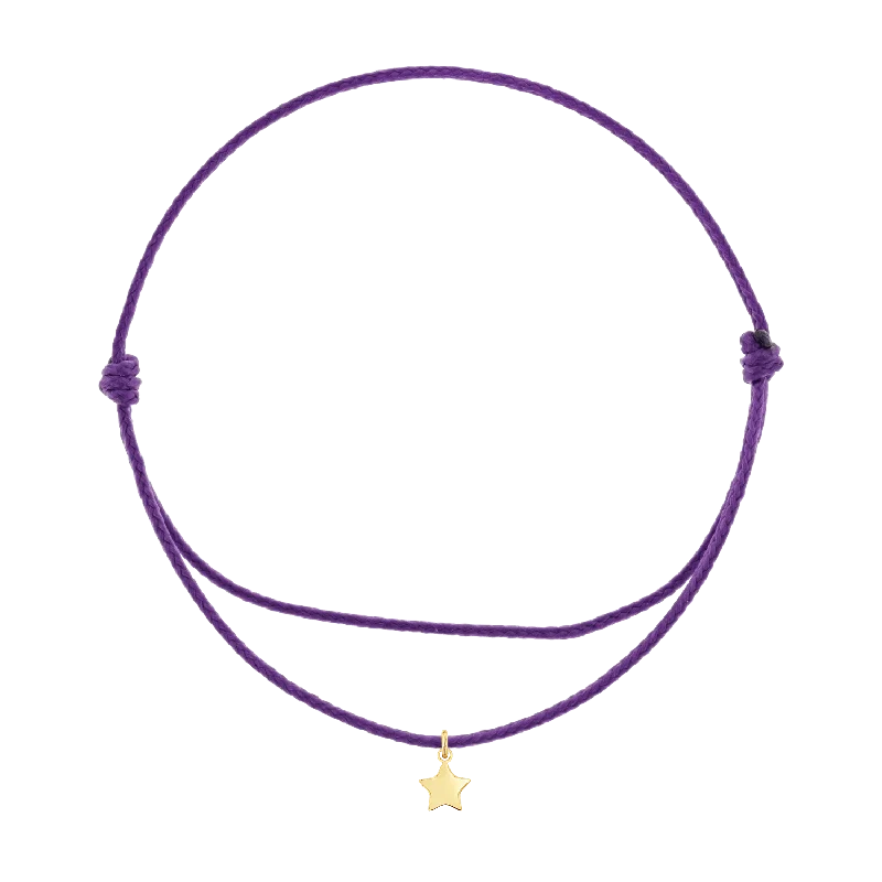 14K Yellow Gold / Purple Cord / Star