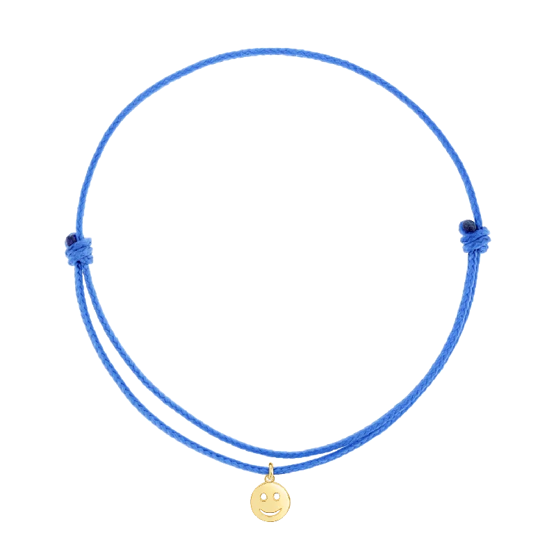 14K Yellow Gold / Blue Cord / Smile