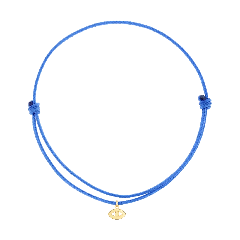 14K Yellow Gold / Blue Cord / Evil Eye