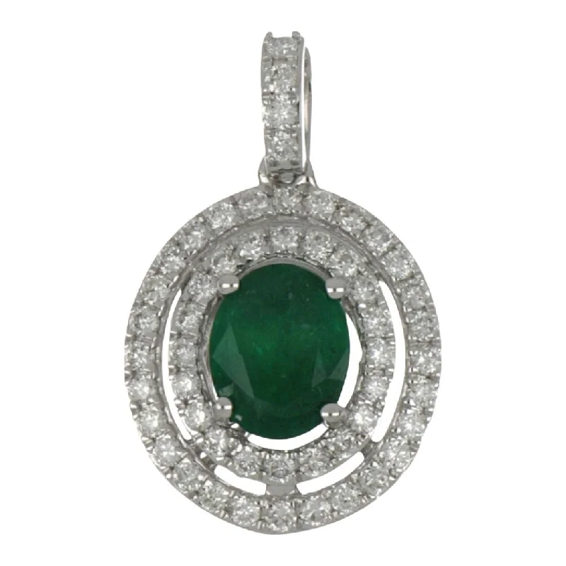 Emerald Pendant (Emerald 1.02 cts. White Diamond 0.48 cts.)