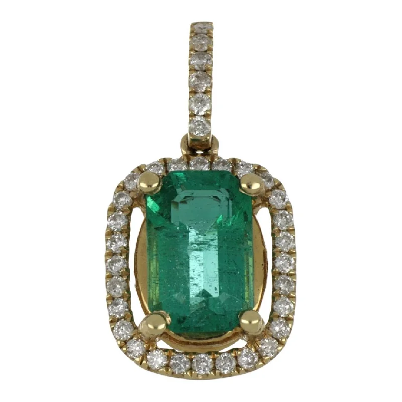 Emerald Pendant (Emerald 1.62 cts. White Diamond 0.55 cts.)