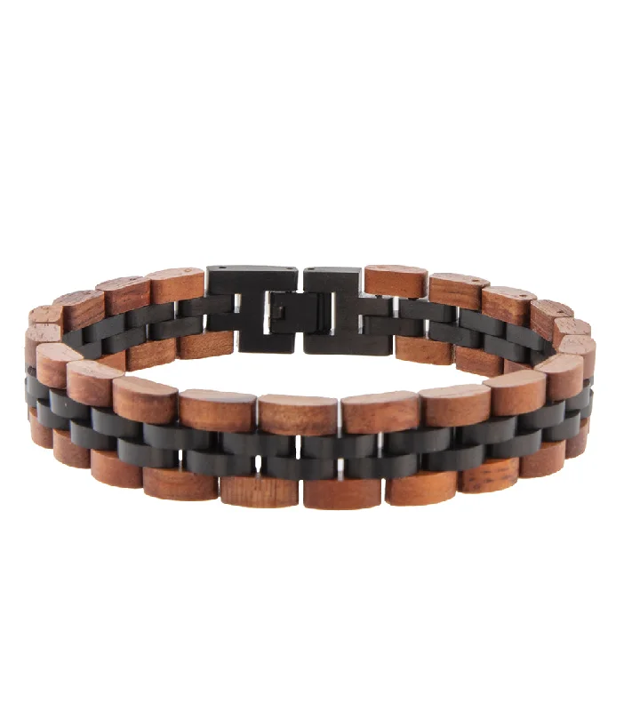 Koa Bracelet – Wide, Black Metal