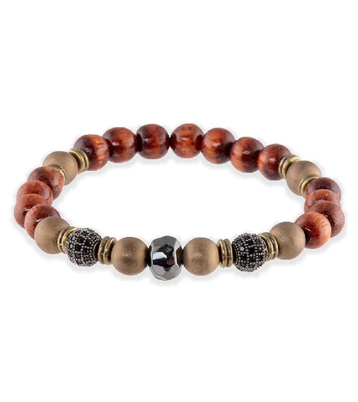 Koa, Copper Hematite & Alloy Metals Bracelet by Bergan