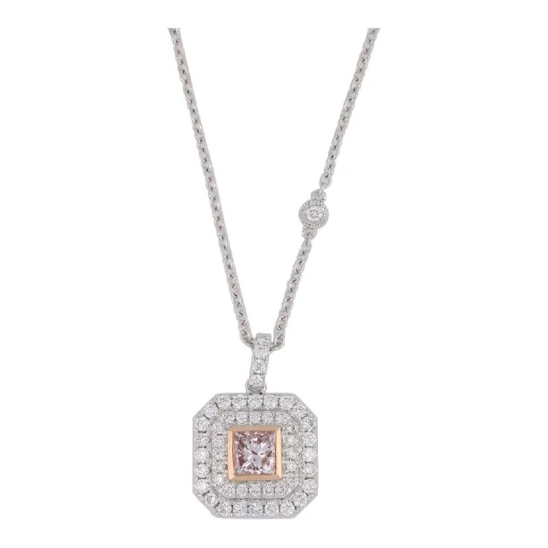 Pink Diamond Pendant (Pink Diamond 0.45 cts. White Diamond 0.58 cts)