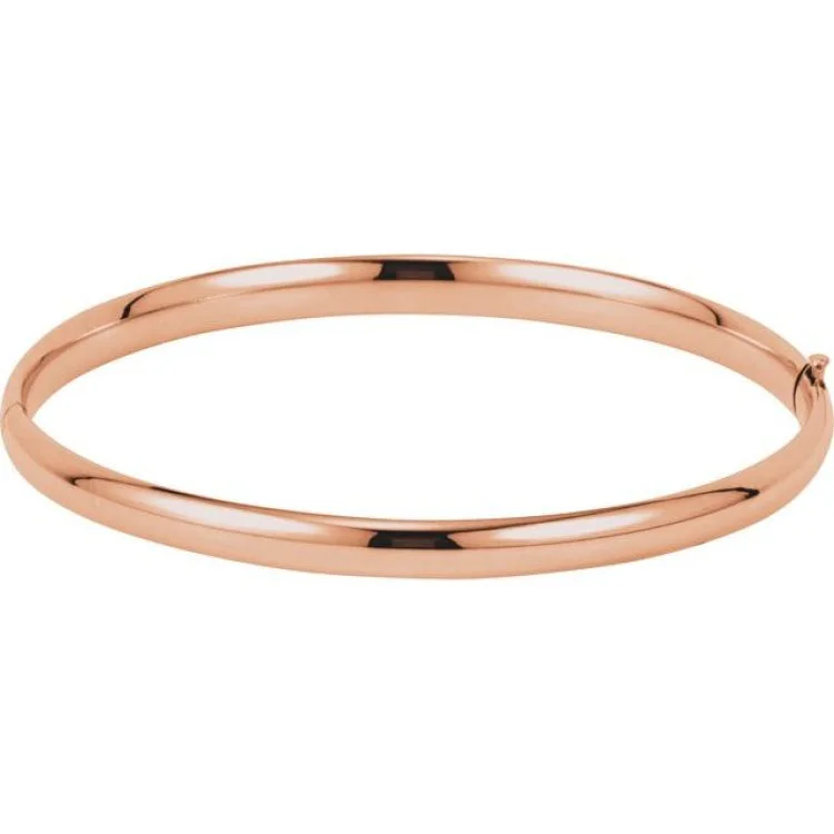 14K Rose 4.75 mm Hinged Bangle 7