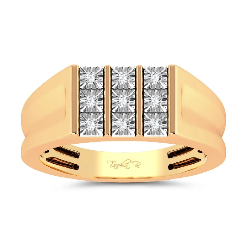 10K 0.15ct Diamond Mens Ring