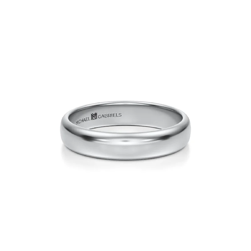 4mm Mens Wedding Band - High Polish