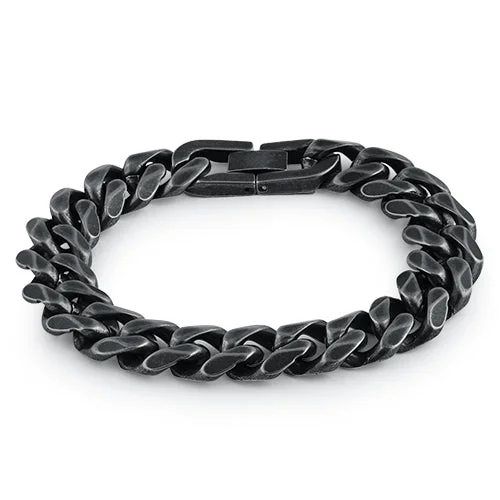 Black Stainless Steel Curb Bracelet