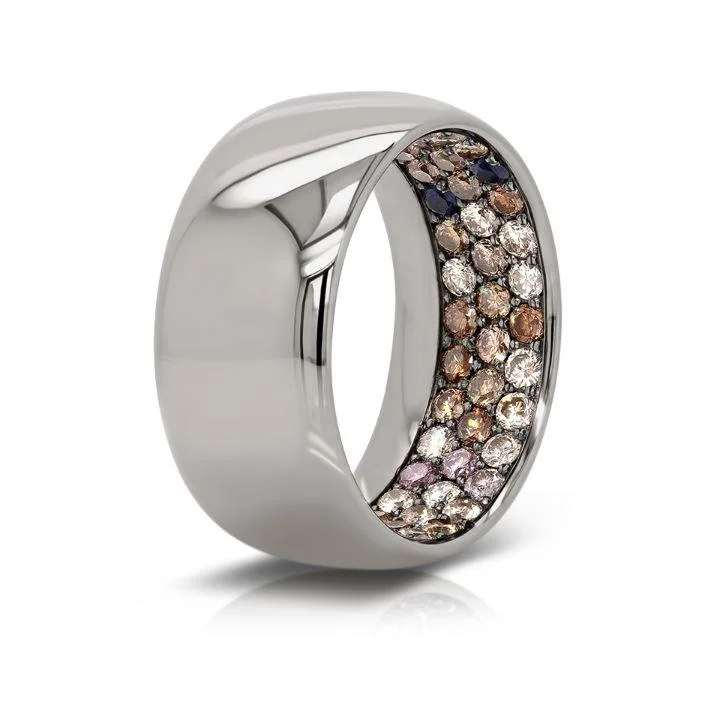 Carter Pavé Band in 18K Gray Gold