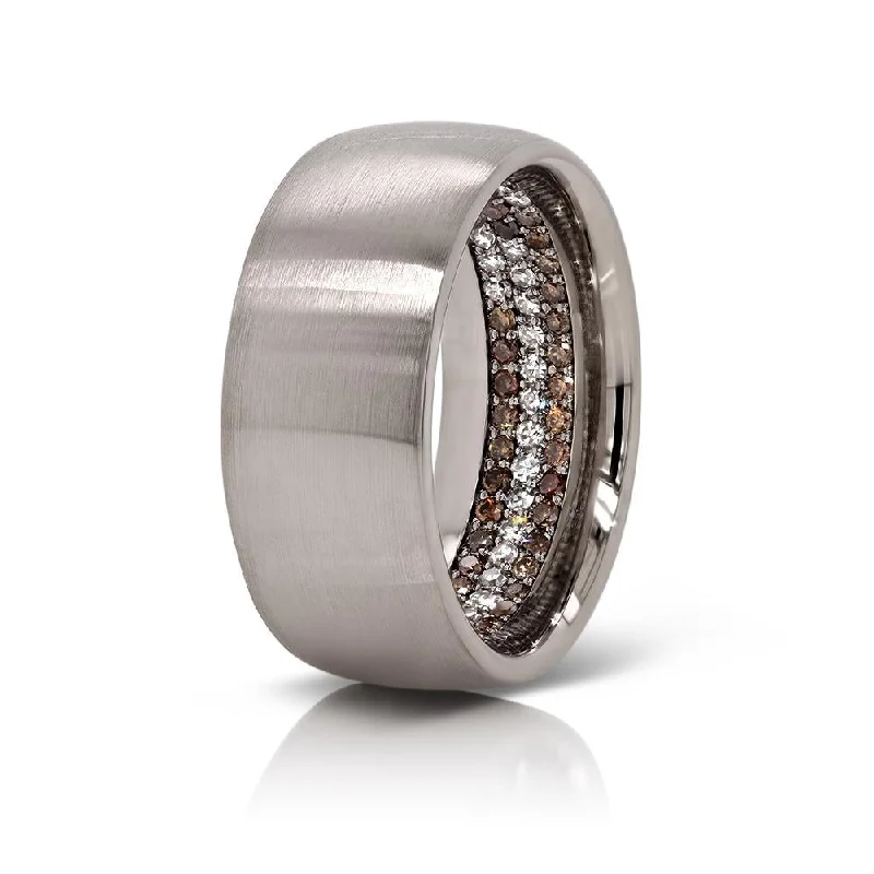 Carter Pavé Band in 18K Gray Gold