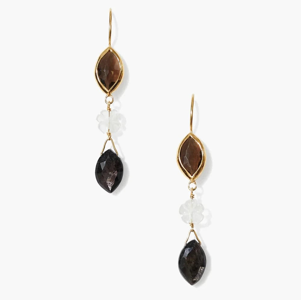 Sabine Earrings in Quartz Mix