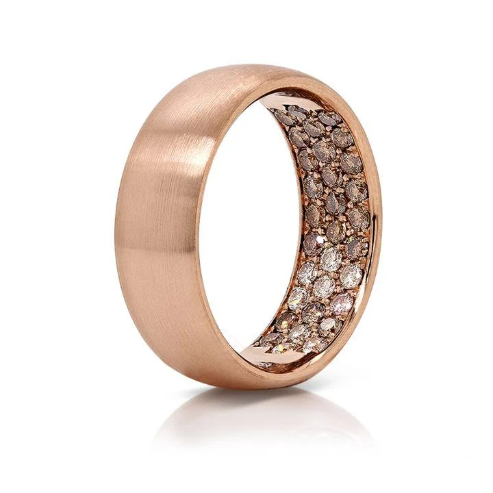 Prince Pavé Band in 18K Rose Gold