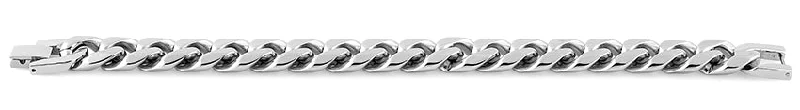 Stainless Steel Flat Curb Link Bracelet