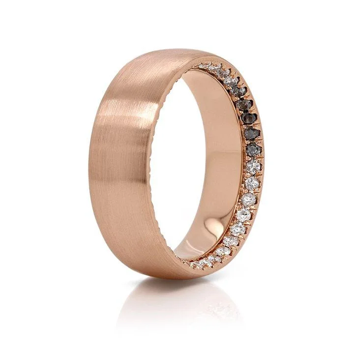 York Pavé Band in 18K Rose Gold